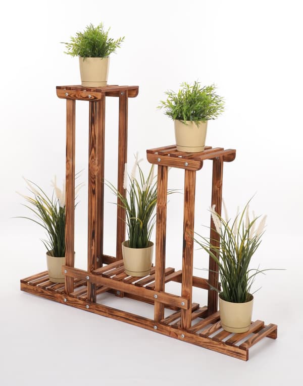Monitasoinen kukka-astia 5-hyllyinen RKB /95x116x25/ Rosted Brown