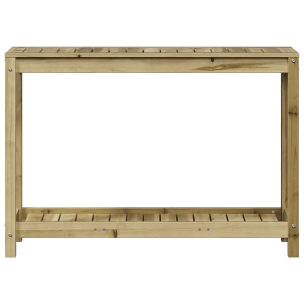 vidaXL Växtbord med hylla 108x35x75 cm massiv impregnerad furu