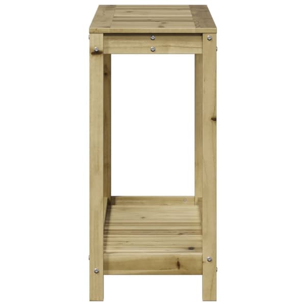 vidaXL Växtbord med hylla 108x35x75 cm massiv impregnerad furu