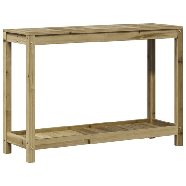 vidaXL Växtbord med hylla 108x35x75 cm massiv impregnerad furu