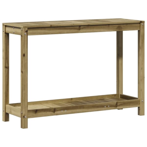 vidaXL Växtbord med hylla 108x35x75 cm massiv impregnerad furu