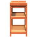Miniatyrbilde 5 av 10: vidaXL Pottebord med hyller brun 108x45x86,5 cm heltre furu