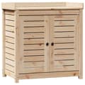 Miniatyrbilde 1 av 10: vidaXL Pottebord med hyller 82,5x50x86,5 cm heltre furu
