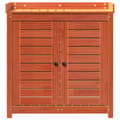 Miniatyrbilde 4 av 10: vidaXL Pottebord med hyller brun 82,5x50x86,5 cm heltre furu
