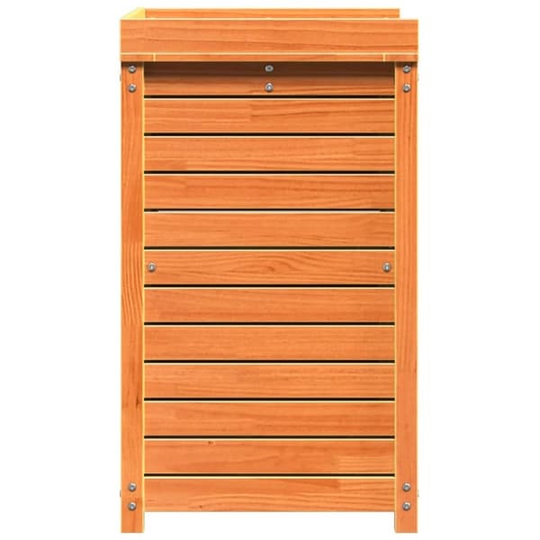 vidaXL Pottebord med hyller brun 82,5x50x86,5 cm heltre furu