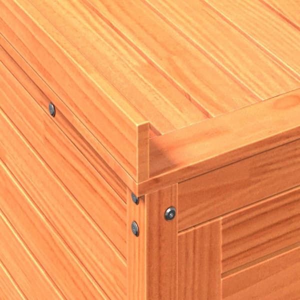 vidaXL Pottebord med hyller brun 82,5x50x86,5 cm heltre furu