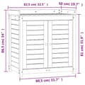 Miniatyrbilde 9 av 10: vidaXL Pottebord med hyller brun 82,5x50x86,5 cm heltre furu