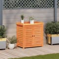 Miniatyrbilde 2 av 10: vidaXL Pottebord med hyller brun 82,5x50x86,5 cm heltre furu