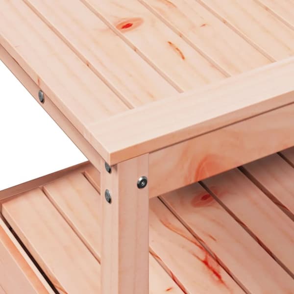 vidaXL Pottebord med hyller 82,5x45x81 cm heltre furu