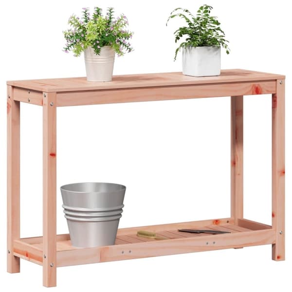 vidaXL plantebord med hylde 108x35x75 cm massivt douglasgran