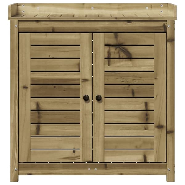 vidaXL plantebord med hylder 82,5x50x86,5 cm imprægneret fyrretræ