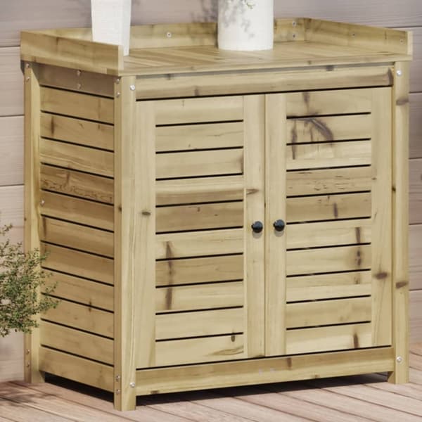 vidaXL plantebord med hylder 82,5x50x86,5 cm imprægneret fyrretræ