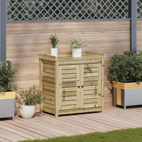 vidaXL plantebord med hylder 82,5x50x86,5 cm imprægneret fyrretræ