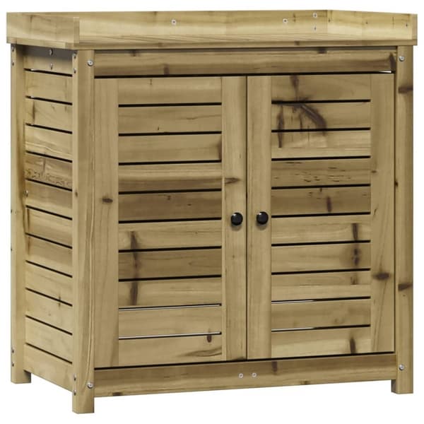 vidaXL plantebord med hylder 82,5x50x86,5 cm imprægneret fyrretræ