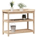 Pikkukuva 3 / 10: vidaXL Ruukutuspöytä hyllyillä 108x45x86,5 cm täysi mänty
