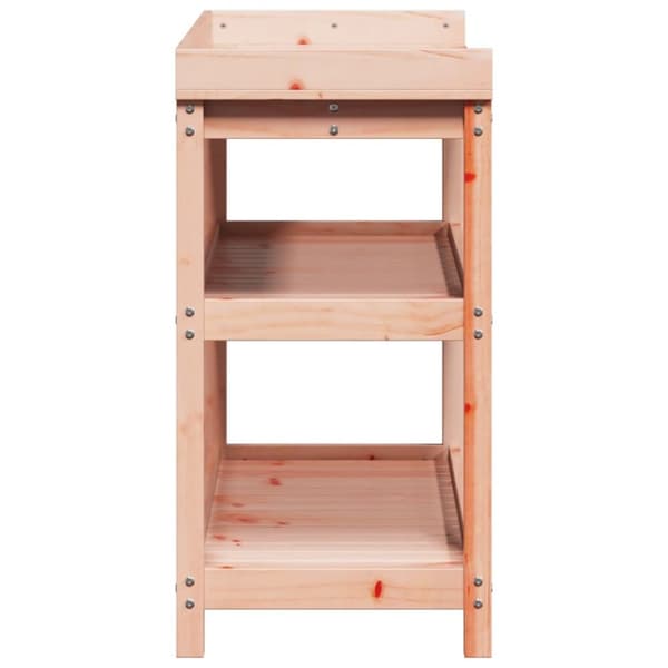 vidaXL Ruukutuspöytä hyllyillä 108x45x86,5 cm täysi Douglas kuusi