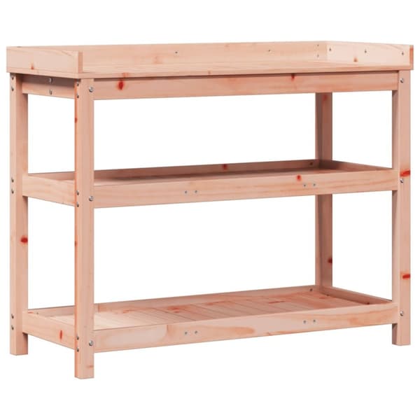 vidaXL plantebord med hylder 108x45x86,5 cm massivt douglasgran