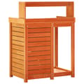 Miniatyrbilde 6 av 10: vidaXL Pottebord med hyller brun 82,5x50x109,5 cm heltre furu