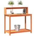 Miniatyrbillede 3 af 10: vidaXL plantebord med hylder 108x50x109,5 cm massivt fyrretræ brun