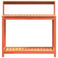 Miniatyrbillede 4 af 10: vidaXL plantebord med hylder 108x50x109,5 cm massivt fyrretræ brun