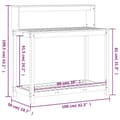Miniatyrbillede 9 af 10: vidaXL plantebord med hylder 108x50x109,5 cm massivt fyrretræ brun