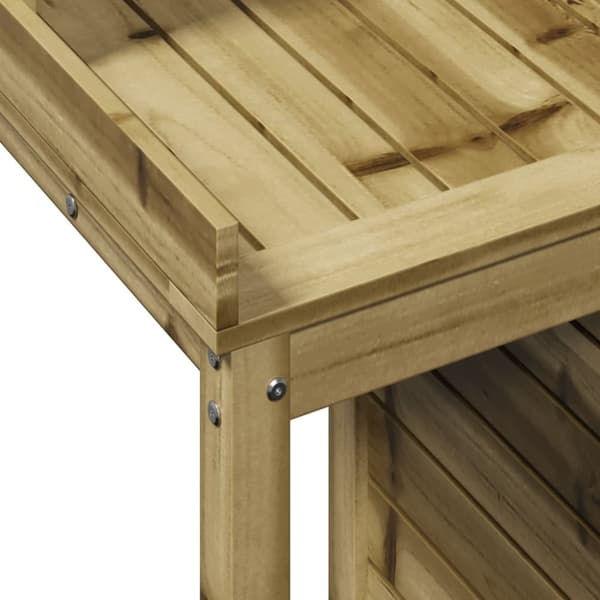 vidaXL Växtbord med hyllor 82,5x50x109,5 cm impregnerad furu