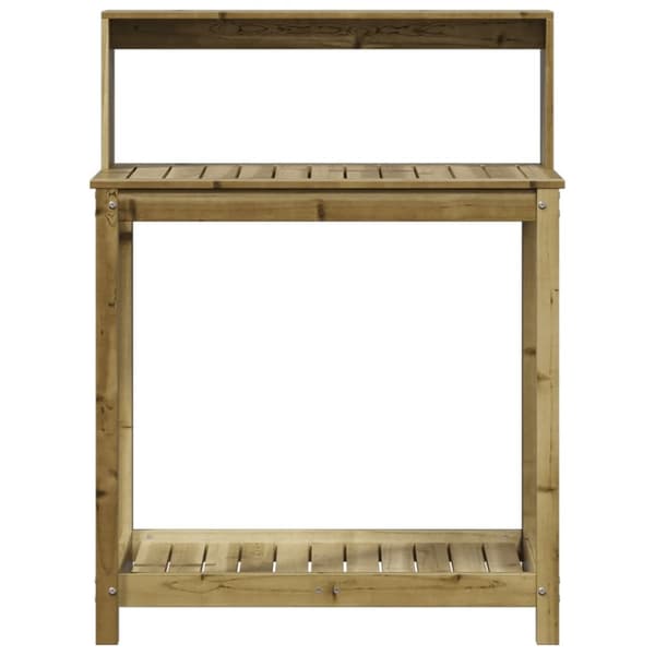 vidaXL Växtbord med hyllor 82,5x50x109,5 cm impregnerad furu