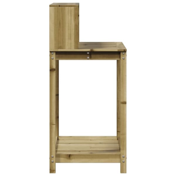 vidaXL Växtbord med hyllor 82,5x50x109,5 cm impregnerad furu