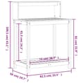 Miniatyrbild 9 av 10: vidaXL Växtbord med hyllor 82,5x50x109,5 cm impregnerad furu