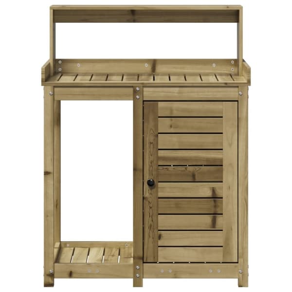 vidaXL plantebord med hylder 82,5x50x109,5 cm imprægneret fyrretræ