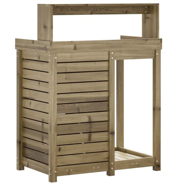 vidaXL plantebord med hylder 82,5x50x109,5 cm imprægneret fyrretræ