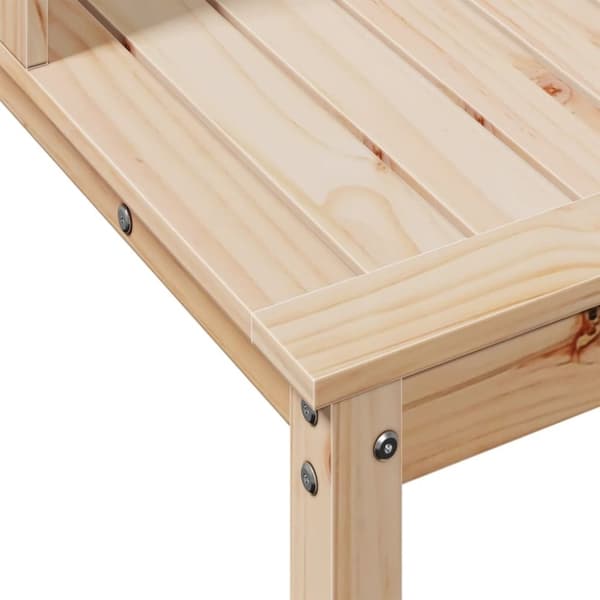vidaXL Pottebord med hyller 82,5x50x109,5 cm heltre furu