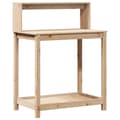 Miniatyrbilde 1 av 10: vidaXL Pottebord med hyller 82,5x50x109,5 cm heltre furu