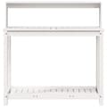 Miniatyrbillede 4 af 10: vidaXL plantebord med hylder 108x50x109,5 cm massivt fyrretræ hvid