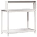Miniatyrbillede 6 af 10: vidaXL plantebord med hylder 108x50x109,5 cm massivt fyrretræ hvid