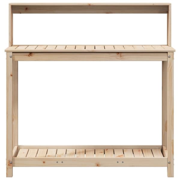 vidaXL plantebord med hylder 108x50x109,5 cm massivt fyrretræ