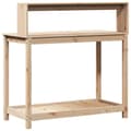 Miniatyrbillede 6 af 10: vidaXL plantebord med hylder 108x50x109,5 cm massivt fyrretræ