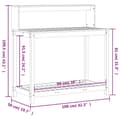 Miniatyrbillede 9 af 10: vidaXL plantebord med hylder 108x50x109,5 cm massivt fyrretræ