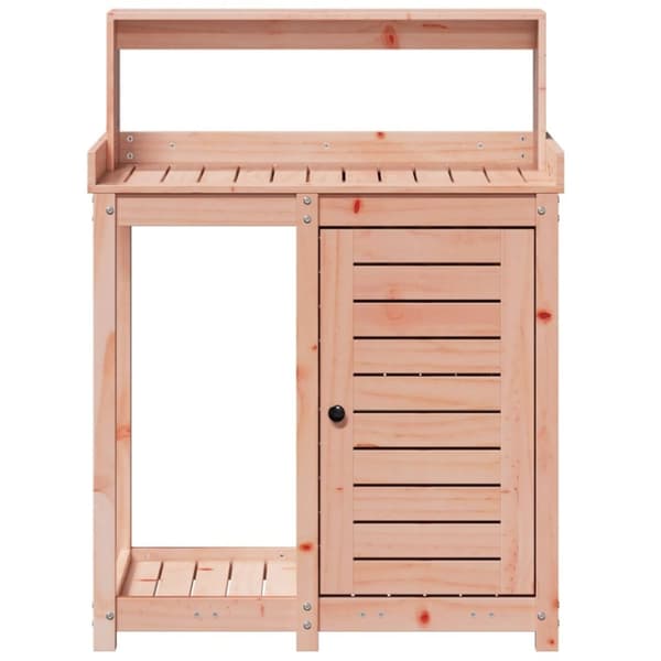 vidaXL Växtbord med hyllor 82,5x50x109,5 cm massivt douglasträ