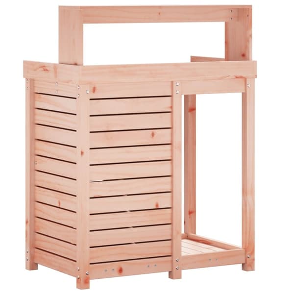 vidaXL Växtbord med hyllor 82,5x50x109,5 cm massivt douglasträ