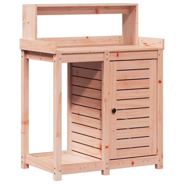 vidaXL Växtbord med hyllor 82,5x50x109,5 cm massivt douglasträ