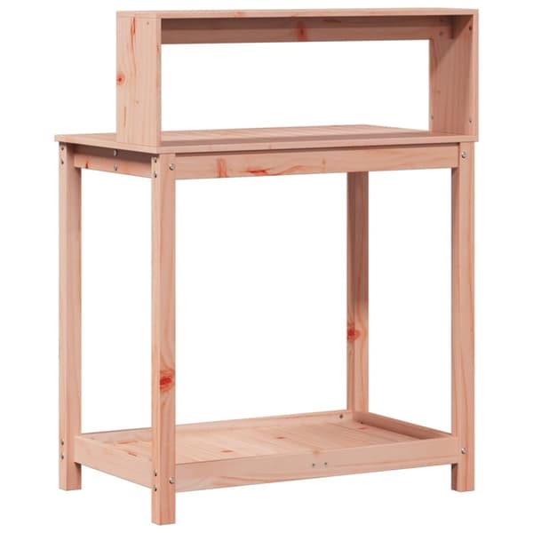 vidaXL Pottebord med hyller 82,5x50x109,5 cm heltre douglasgran