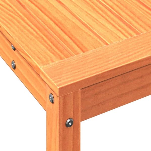 vidaXL plantebord med hylde 108x35x75 cm massivt fyrretræ gyldenbrun