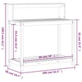 Miniatyrbild 9 av 10: vidaXL Växtbord med hyllor 108x50x109,5 cm massivt douglasträ