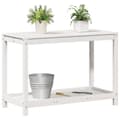 Pikkukuva 3 / 10: vidaXL Ruukutuspöytä hyllyllä valkoinen 108x50x75 cm täysi mänty