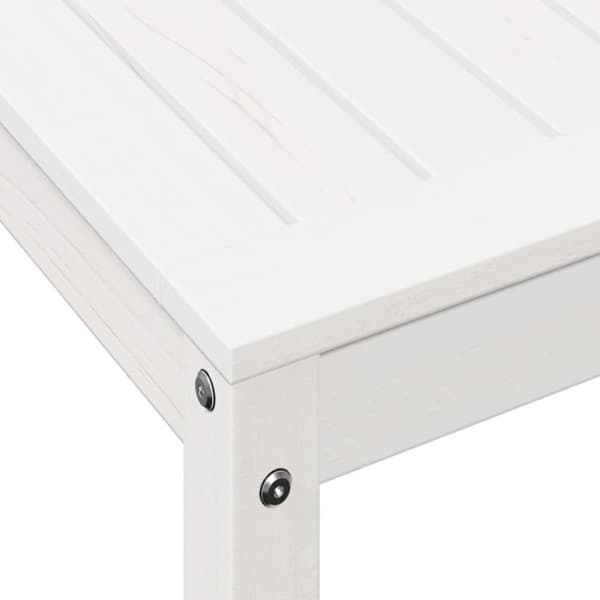 vidaXL Växtbord med hylla vit 108x50x75 cm massivt furu