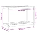 Miniatyrbild 9 av 10: vidaXL Växtbord med hylla vit 108x50x75 cm massivt furu