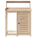 Miniatyrbilde 4 av 10: vidaXL Pottebord med hyller 82,5x50x109,5 cm heltre furu