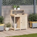 Miniatyrbilde 2 av 10: vidaXL Pottebord med hyller 82,5x50x109,5 cm heltre furu