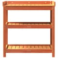 Miniatyrbild 4 av 10: vidaXL Växtbord med hyllor brun 82,5x45x86,5 cm massiv furu